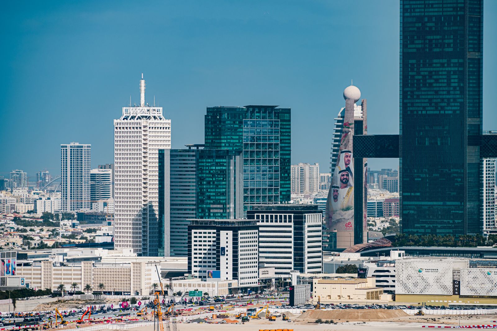 Modern towers in Dubai&rsquo;s business district